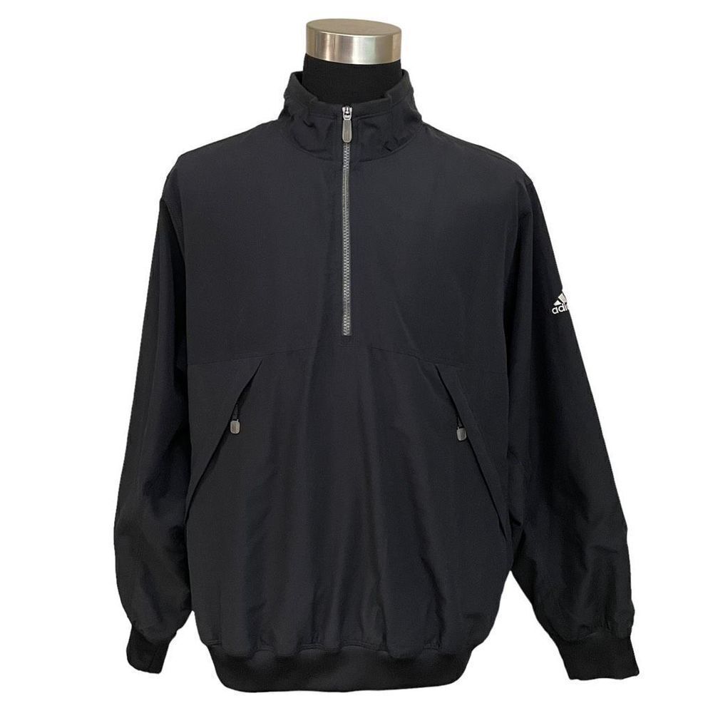 ADIDAS‎ MEn’s Vintage 2001 Black & White Pullover Tracksuit Jacket 1/2 Zip sz L